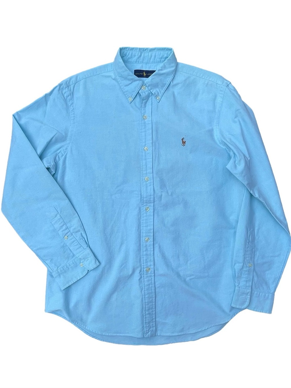 Polo Ralph Lauren Mint Green Cotton Oxford Button Down Shirt Size L